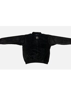 NWT John Blair Velvet Henley Long-Sleeve Shirt, XL, Color: Black, Sleepwear